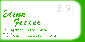 edina fetter business card